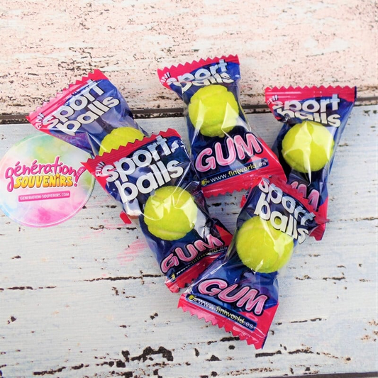 Chewing-gum : Balle de tennis - Lot de 5