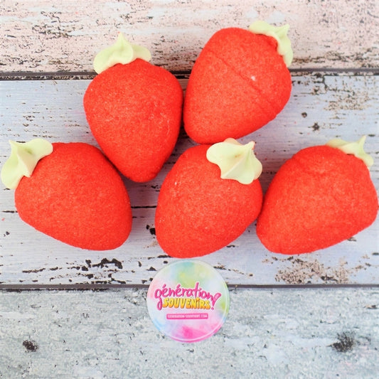 Lot de 5 grosses fraise en guimauve